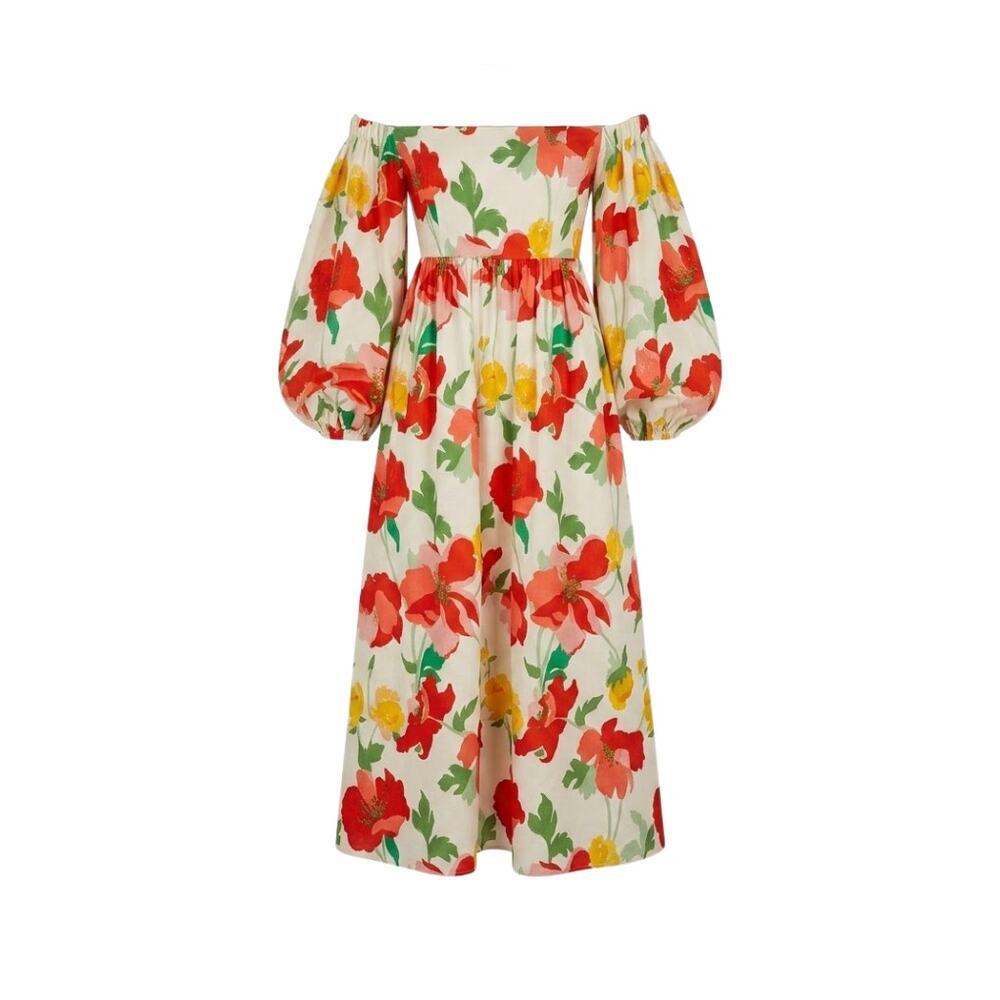 HYACINTH HOUSE Marigold Off-Shoulder Maxi Dress Sz XS NWT Retail $228 Tuckernuck